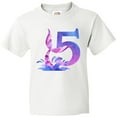 thumbnail image 3 of Inktastic 5th Birthday Mermaid Tail Youth T-Shirt, 3 of 5