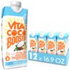 Vita Coco Boosted Coconut Water, Vanilla Latte, 16.9oz Tetra (Pack of 12)