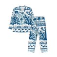 thumbnail image 1 of Fotbe Sea Underwater Jellyfish Pijama de Hombre con Estampado de Manga Larga, Conjunto de 2 Piezas, Ropa de Dormir Suave y Cómoda con Bolsillos-Medium, 1 of 7