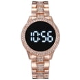 thumbnail image 1 of Reloj electrónico LED resistente al agua con doble fila de diamantes para hombres y mujeres, reloj de disco grande para traje de hombre europeo y americano, 1 of 6