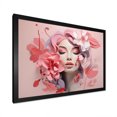 thumbnail image 2 of Designart "Pink Pastel Tones Portrait in Cubism Style I" Fashion Framed Wall Art Decor - Glam Pink Fashion Woman Living Room Framed Canvas Art, 2 of 6