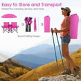 thumbnail image 6 of CRXX Double Camping Chair with Canopy, Folding Camp Chairs w/Cup Holder, Cooler & Carry Bag, Table, Side Pocket, 2 Person Portable Beach Chair with Umbrella, for Picnic Fishing (Pink), 6 of 18