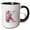 Black/White, variant on 3drose, Alluring Letter K. Floral Monogram, Decorated with Rose Flowers Art, 11oz Magic Transforming Mug