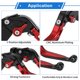 thumbnail image 4 of Palancas de freno y embrague cortas y largas para Yamaha YZF R1 1999-2001, palanca de freno ajustable en 6 posiciones, aleación de aluminio, cabeza negra, mango rojo, 4 of 6