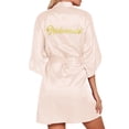 thumbnail image 1 of Lixiuxyad Woman's Robe Long plus Size Women's Wedding Party Robe Letters Kimono Satin Pyjamas Bridesmaid Bathrobe, 1 of 5