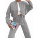 thumbnail image 3 of Conjuntos de Salón para Mujer, Conjunto Deportivo de 2 Piezas, Sudadera, Pantalón Deportivo de Pierna , Conjunto Deportivo A Juego Gris L, 3 of 8