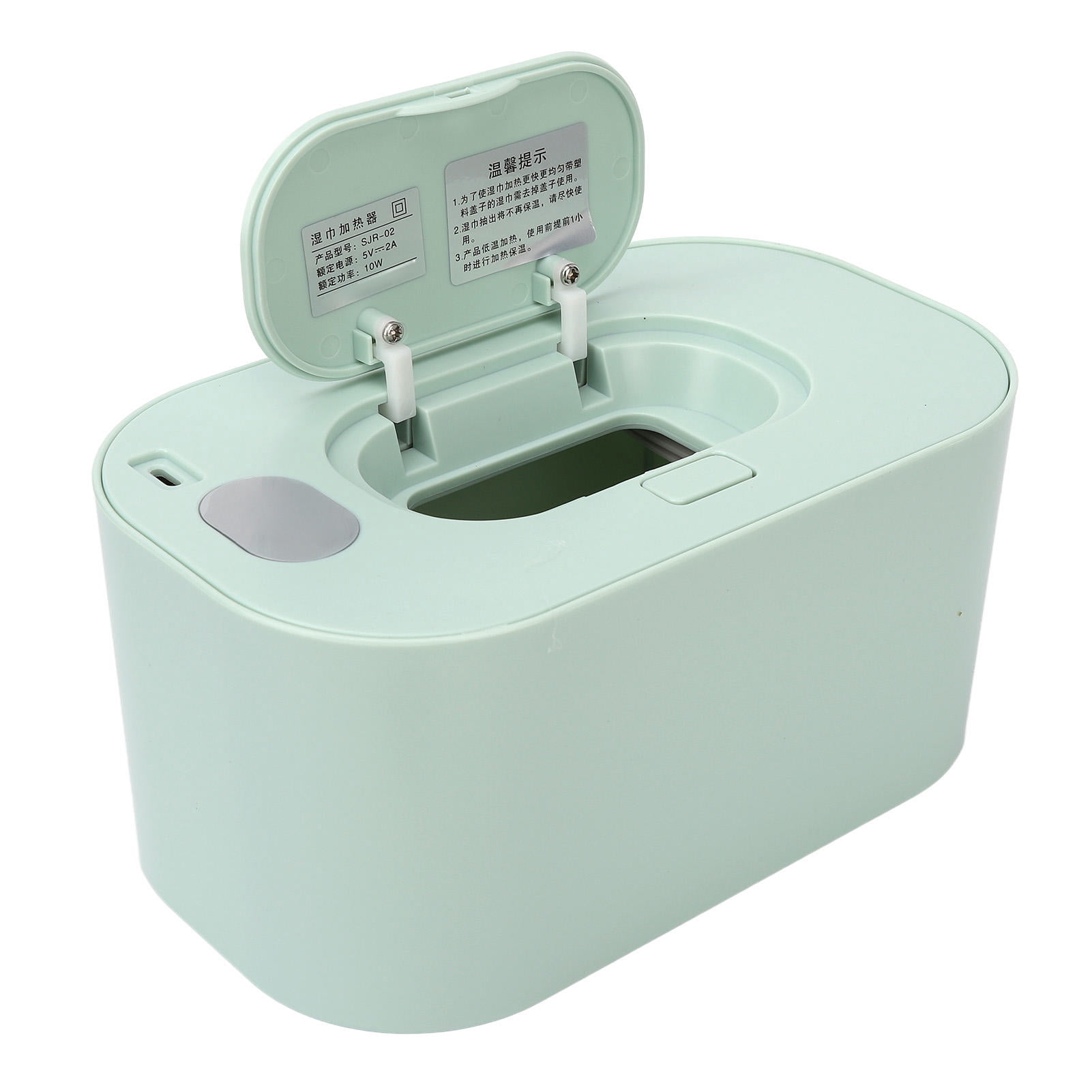 LAZIOEGR Portable Wet Wipes Heater – 24‑Hour Constant Temperature, 80‑Wipe Capacity, Energy‑Efficient 8W Heat Mat, Green