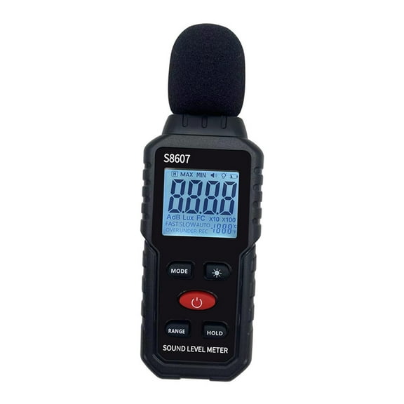 Decibel Meter Digital Sound Level Meter Professional Noise Meter High Accuracy 30dB to130dB Measuring Range with Backlight Display for Office, Home