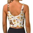 thumbnail image 4 of Uemuo Cute Bee Honey Jar Hive Bear Pattern Women's Sports Bra - High Impact Support, Breathable, and Comfortable Athletic Bra for Running, Yoga, and Workouts, 4 of 9