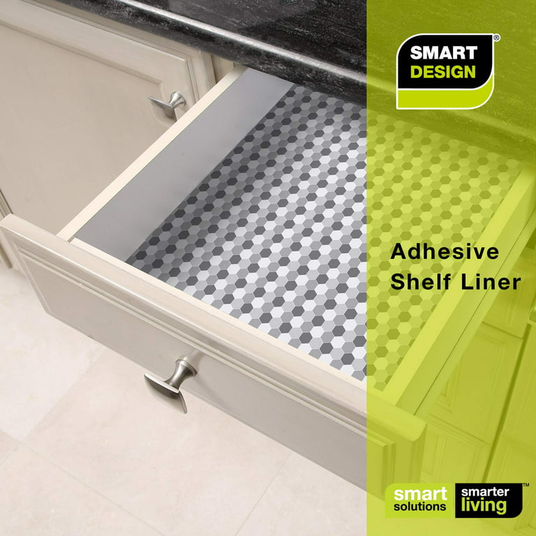 Smart Design Adhesive Shelf Liner - 18 Inch x 20 Feet - Drawer