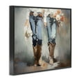 thumbnail image 4 of Stupell Industries Floral Cowgirl Pair Novelty Painting Black Framed Art Print Wall Art, 20 x 16, 4 of 10
