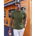 thumbnail image 2 of COOFANDY Mock Turtleneck for Men Short Sleeve Casual Stylish High Neck Fall Tops Stretch Sweater, 2 of 6