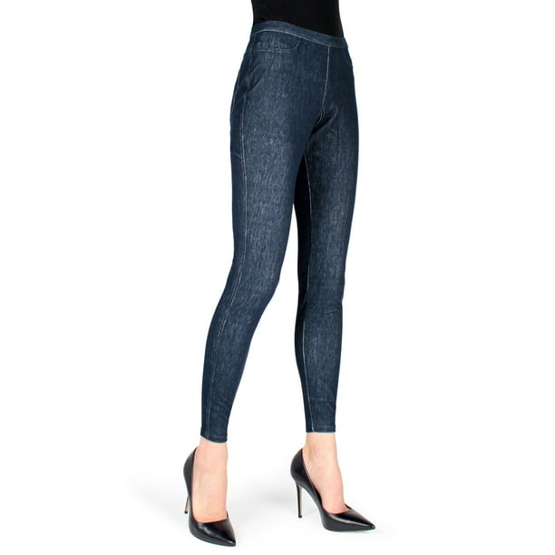 Gelijkmatig Trechter webspin Stuiteren MeMoi High-Waisted Skinny Jean Leggings - Womens - Female - Walmart.com