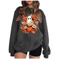 thumbnail image 5 of OJinShaWanO Flower Hoodie Ladies' Loose Top Cute Print Hoodie, 5 of 5