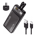thumbnail image 2 of Power Bank 22800mah Dx160 Carga Super Rápida 22.5w con 2 Cables Belug,  Color Negro, 2 of 5