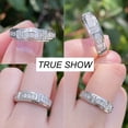 thumbnail image 3 of SFTING Men Rings Wedding Band for Men Engagement 5A CZ Silver 18K Plated Anniversary Promise Band for Him Size 11, 3 of 7