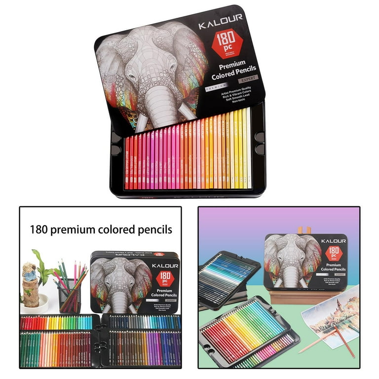 KALOUR 180 Colored Pencil Set for Adults Artists kids- 3.3mm Rich