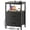Black-11.8"D x 15.7"W x 23.6"H (2 Drawers)-1, variant on Nightstand With Charging Station Side Table Fabric Drawers End Open Shelf Bedside Usb Ports And Outlets Night Stand For Bedroom Charcoal Gray |