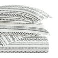 thumbnail image 5 of Noble Linens Light Gray Geo Threads Pattern 3-Piece Duvet Cover Set, Full/Queen, 5 of 10