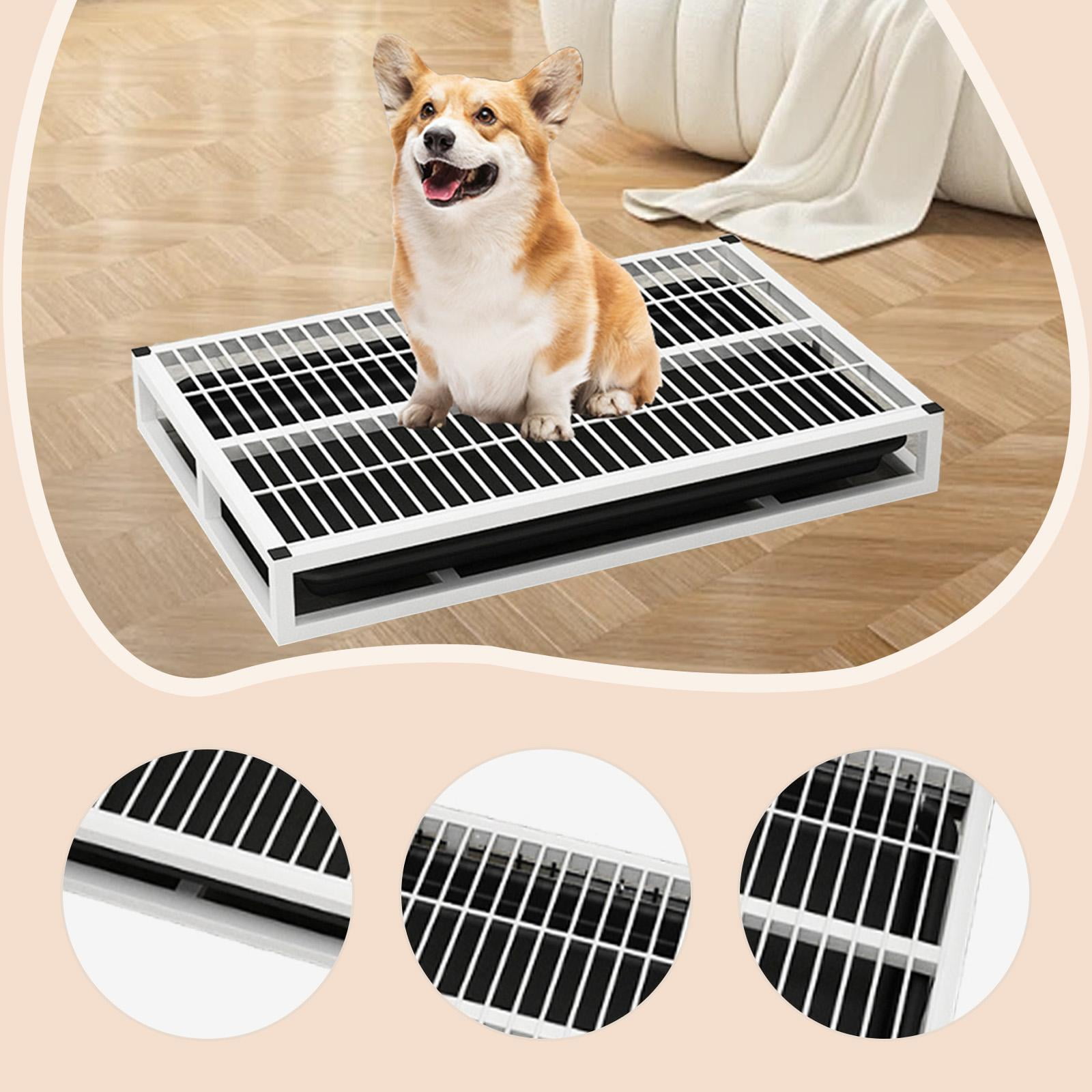 Puppy Potty Mat Indoor Training Toilet Dogs Bedpan with Anti-slip Rubber Pads for All Weather Conditions