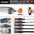 thumbnail image 3 of Bandas de resistencia zhiamz resistance band set 200 lbs con anclaje de puerta y accesorios, 3 of 5