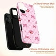 thumbnail image 4 of Girly Pink iPhone Case, Cute Bows, Hearts, and Cherry Pattern, Soft Kawaii Pastel Aesthetic Cover for iPhone 16 15 14 13 12 11 Plus Pro Max Mini, 4 of 6