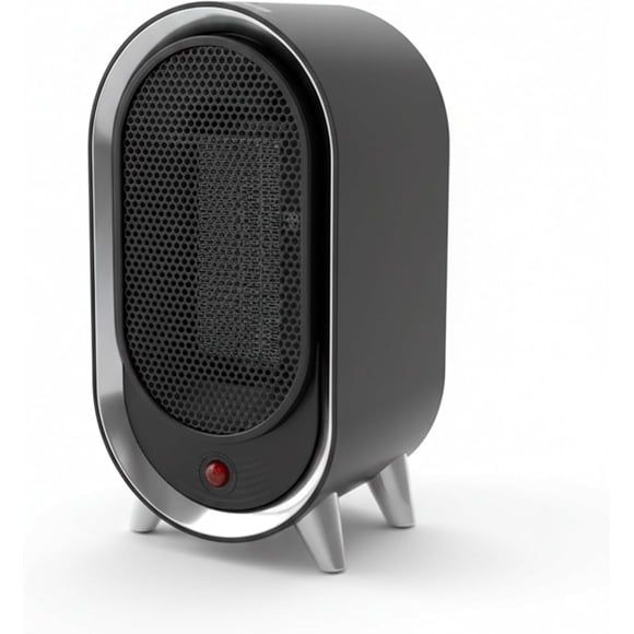 Calentador Portátil Bluelander Eléctrico 900W con 2 Velocidades, Protección contra Sobrecalentamiento y Antivuelco, Negro