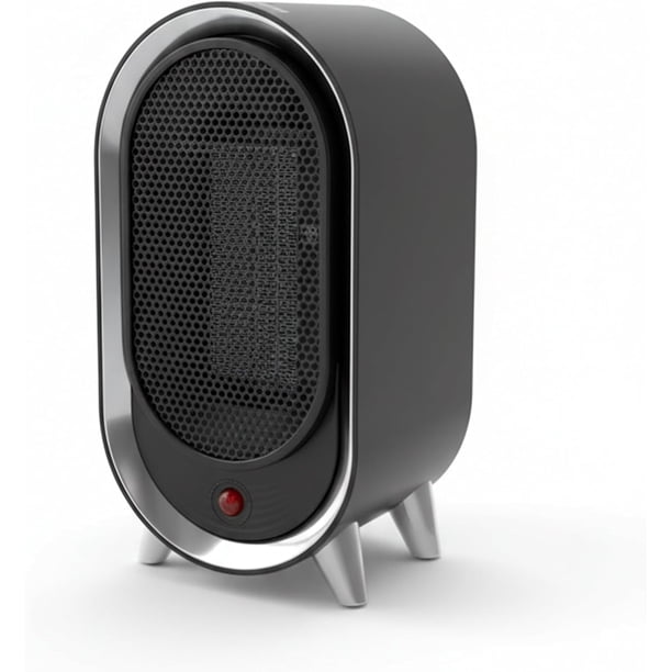 Calentador Portátil Bluelander Eléctrico 900W con 2 Velocidades, Protección contra Sobrecalentamiento y Antivuelco, Negro