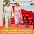 thumbnail image 4 of Garvee 12Pcs Crowd Control Stanchion, Silver Stanchion Posts Queue with 10pcs 5 ft Red Velvet Rope, Rope Barriers Crowd Control Barriers Queue Line for Theaters Parties Wedding Exhibition, 4 of 7