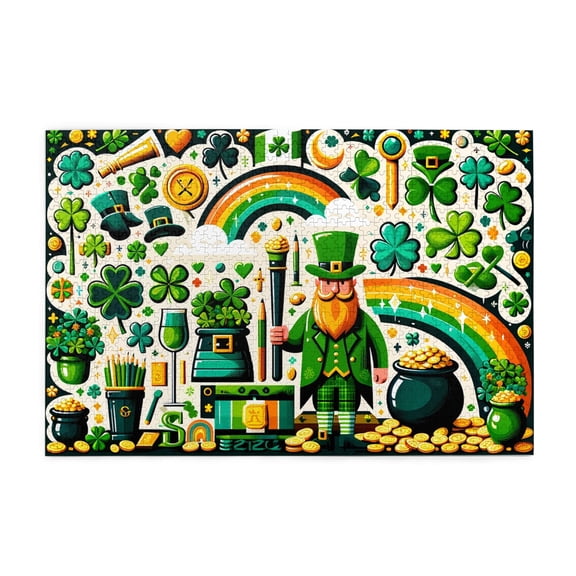 1000 PCS Saint Patrick'S Day Puzzles For Adults 1000 Pieces,Stunningly Vibrant Colors,Classic Adults Wooden Jigsaw Puzzles,Family Leisure And Entertainment,Ideal For Game Nights