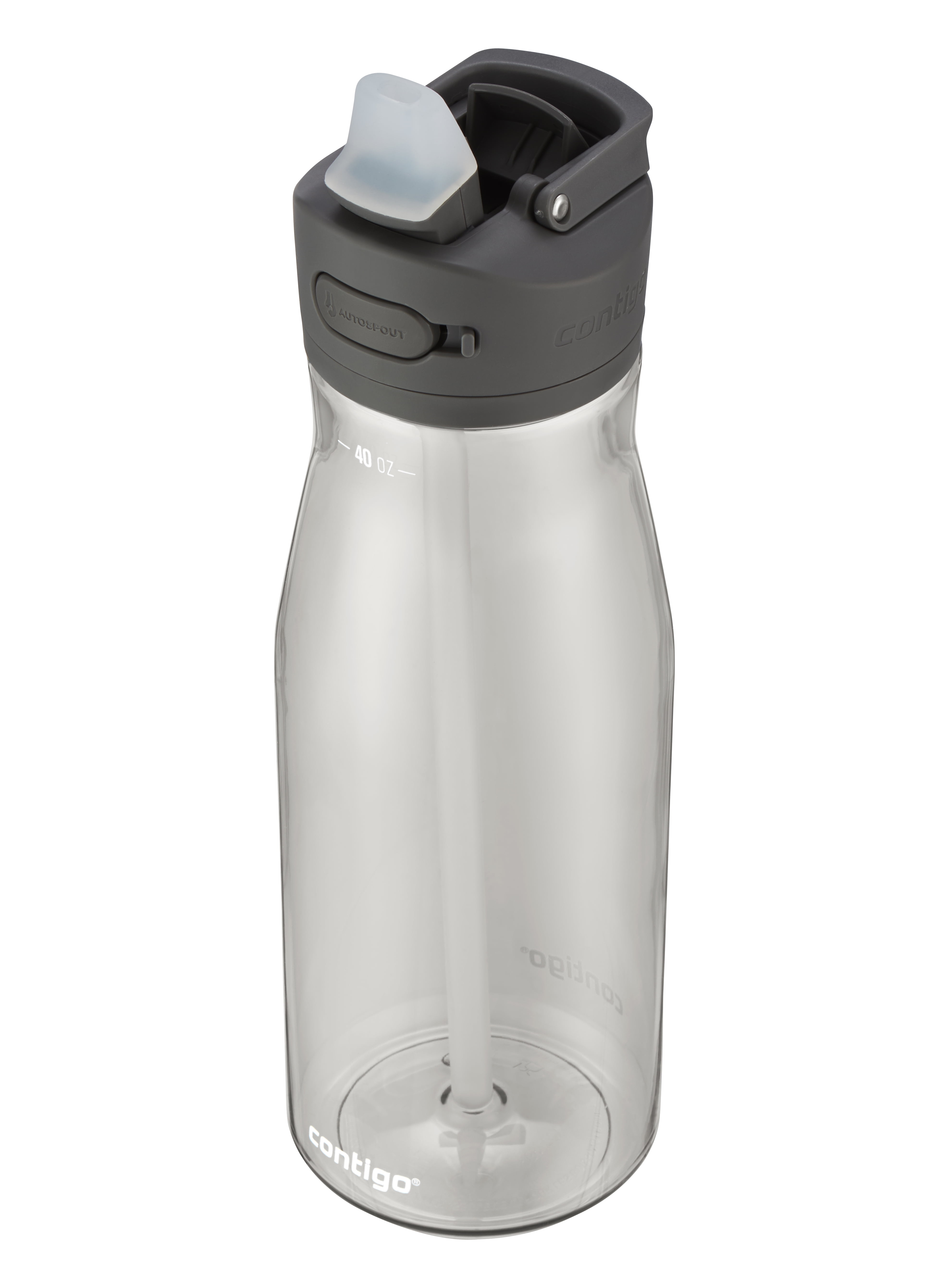 Contigo Ashland 2.0 Tritan Water Bottle with AUTOSPOUT Straw Lid Grey, 40  fl oz.