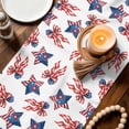 thumbnail image 3 of American Flag Table Runner 72 Inches, 250 Anniversary Freedom Veteran Day Firework Bed Runner Dresser Scarves Tabletop for Indoor Outdoor Parties/Ceremony/Banquet, 14" x 72", 3 of 9