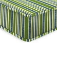 thumbnail image 3 of Jordan Manufacturing 22.5" x 22.5" Mateo Asparagus Green Stripe Square Outdoor Deep Seat Cushion with Ties and Welt, 3 of 9
