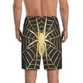 thumbnail image 4 of Lsque Gold Spider On The Web Mens Sleep Pajama Shorts,Short Pajama Pants, Cotton Ultra-Soft Knit-XX-Large, 4 of 9