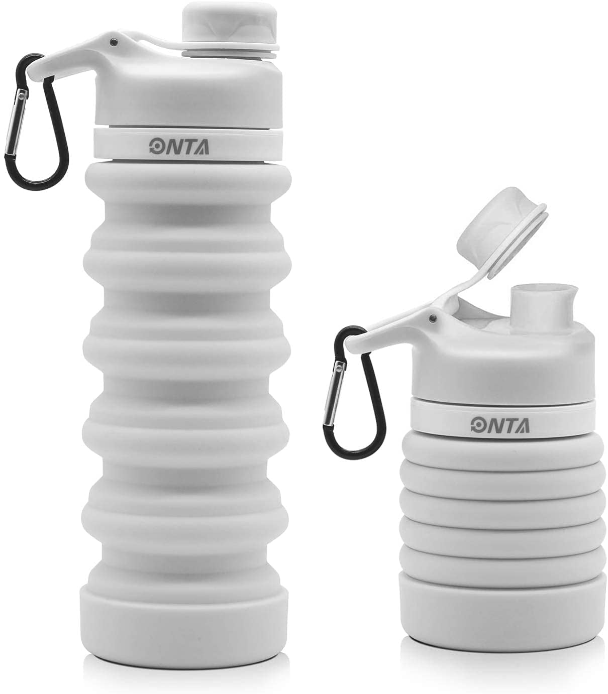 ONTA Collapsible Water Bottle BPA Free Silicone Foldable Water Bottle