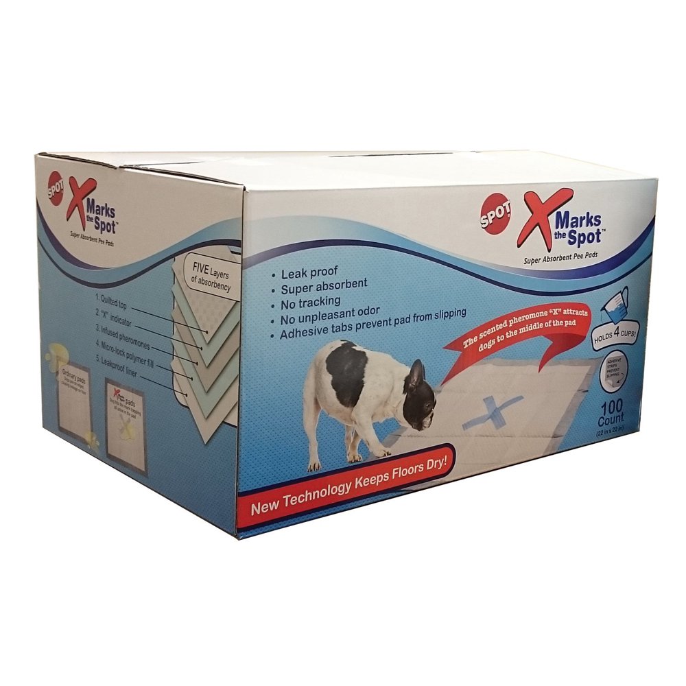 X Marks The Spot Super Absorbent Puppy Training Pee Pads (100 Pack