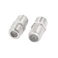 thumbnail image 3 of 8 Pcs F Type Female to Female Straight RF Coax TV Adapter Connectors Silver Tone, 3 of 4