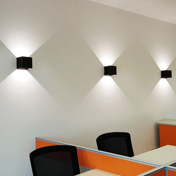 Lámpara De Pared LED, Lámpara De Pared LED De Aluminio, Impermeable IP65, Forma Cuadrada, Temperatura De Color 3000-3200K, Fuente De Luz LED, Para Pasillo Interior Y Exterior