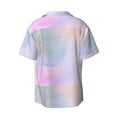 thumbnail image 2 of Disketp Men's Hawaiian Rainbow Unicorn Party Print Shirts Button Down Holiday Beach Shirts-Large, 2 of 7