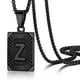 thumbnail image 1 of Collar con colgante inicial de Acero inoxidable PROSTEEL letra Z Personalizado Negro Cadena regalo, 1 of 8