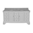 thumbnail image 4 of Katherine 72" Double Bathroom Vanity with White Cabinet and Carrara Marble Top, 4 of 6