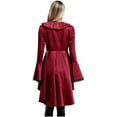 thumbnail image 4 of Mufeng Women's Steampunk Costume Fancy Tailcoat Vintage Gothic Victorian Renaissance Halloween Burgundy 3XL, 4 of 7
