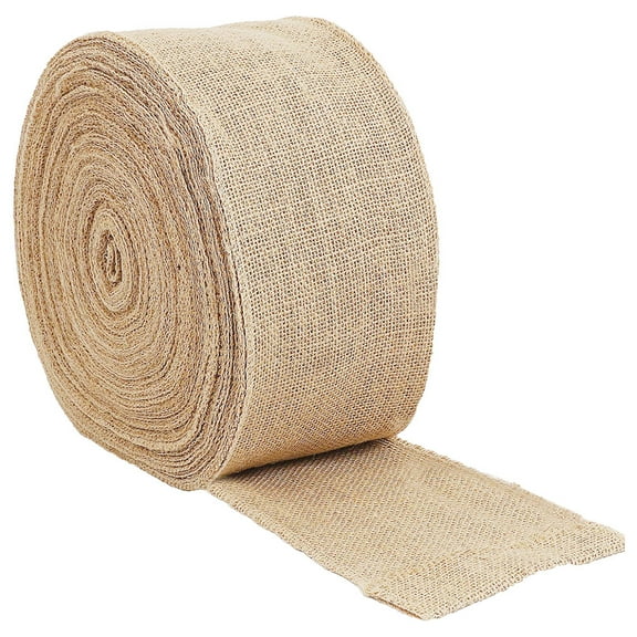 GOOHOCHY 1 Roll Beige Jute Cloth Ribbon for Diy Crafts and present Supplies