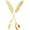 Gold, variant on Matoen 2Pcs Stainless Steel Spoons and forks Set Household Feather Fruit Dessert Flatware Sets Christmas Gift Pink