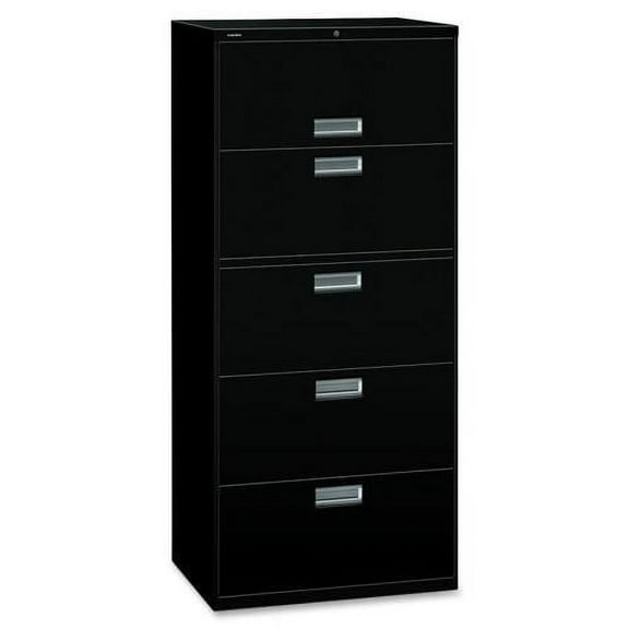 HON Brigade 600 Series 30" x 18" x 64.3" - 1 x Shelf - 5 Drawers for File - 1 Door - A4 Ball-bearing Suspension