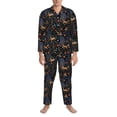 thumbnail image 3 of Balery fall fox deer bird Pattern Pajama Sets for Men Long Sleeve 2 Piece Sleepwear Loungewear Sets Soft PJ's with Pockets Long Sleeve Comfy Pj Sets-X-Large, 3 of 7