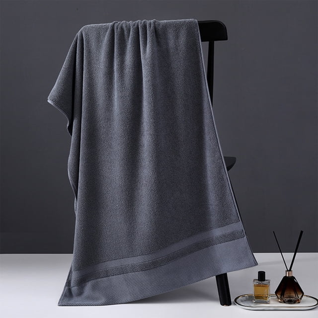 Juego de Toallas de Baño de Algodón Gris, Suaves y Cómodas | Toalla Facial para Adultos de Alta Absorción (75 X 35 Cm) | Ideal para Baño, Gimnasio y Spa | 1 Unidad