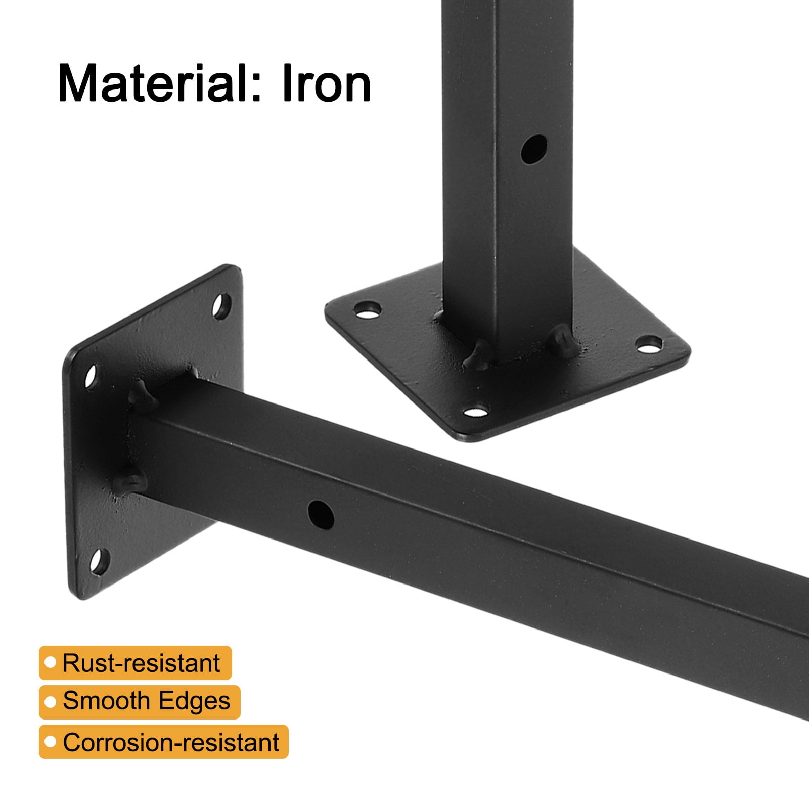 Uxcell Floating Shelf Bracket,4Pack 12 Inch Iron Hidden Wall Mounted Shelf Supports with Screws and Expansion Tube