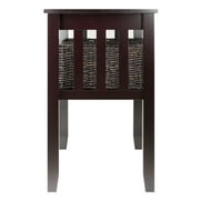 Winsome Wood Morris Console Table with 3 Storage Baskets, Espresso Finish