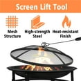 thumbnail image 2 of Singlyfire 26 inch Fire Pit for Outside Portable Fire Pit Wood Burning Small Fire Bowl for Camping Picnic Bonfire Patio Outside Backyard Garden Firepit with Log Grate, Poker, 2 of 8
